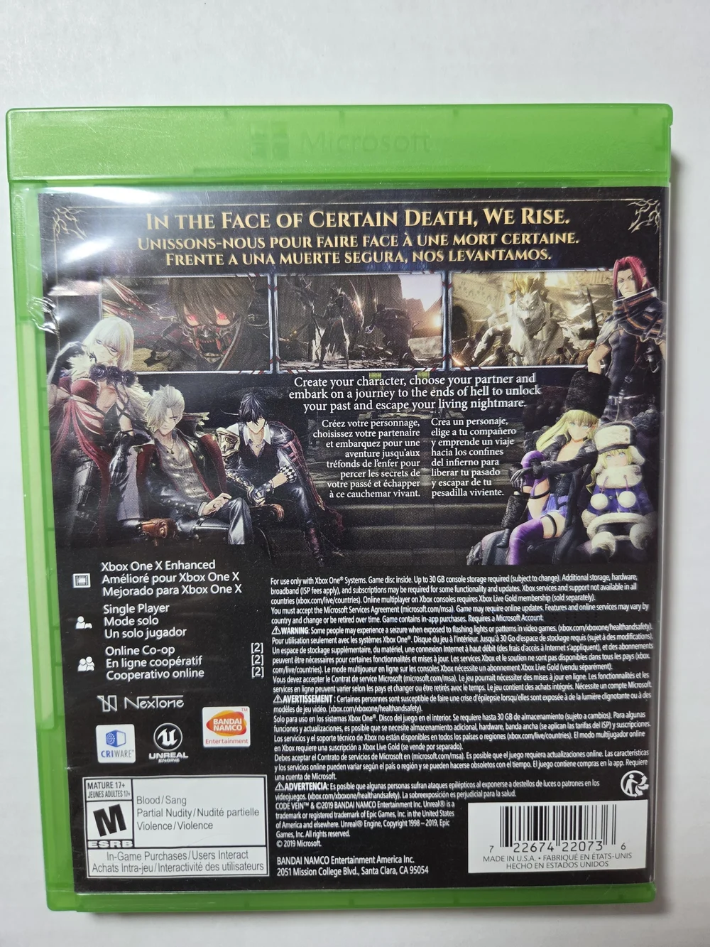 Code Vein Game - Green Case